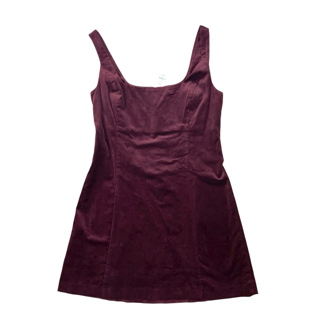 NWT GAP Velvet Dress XSP Mini Shift Red Dark Cherry Cocktail Mod Retro Moody